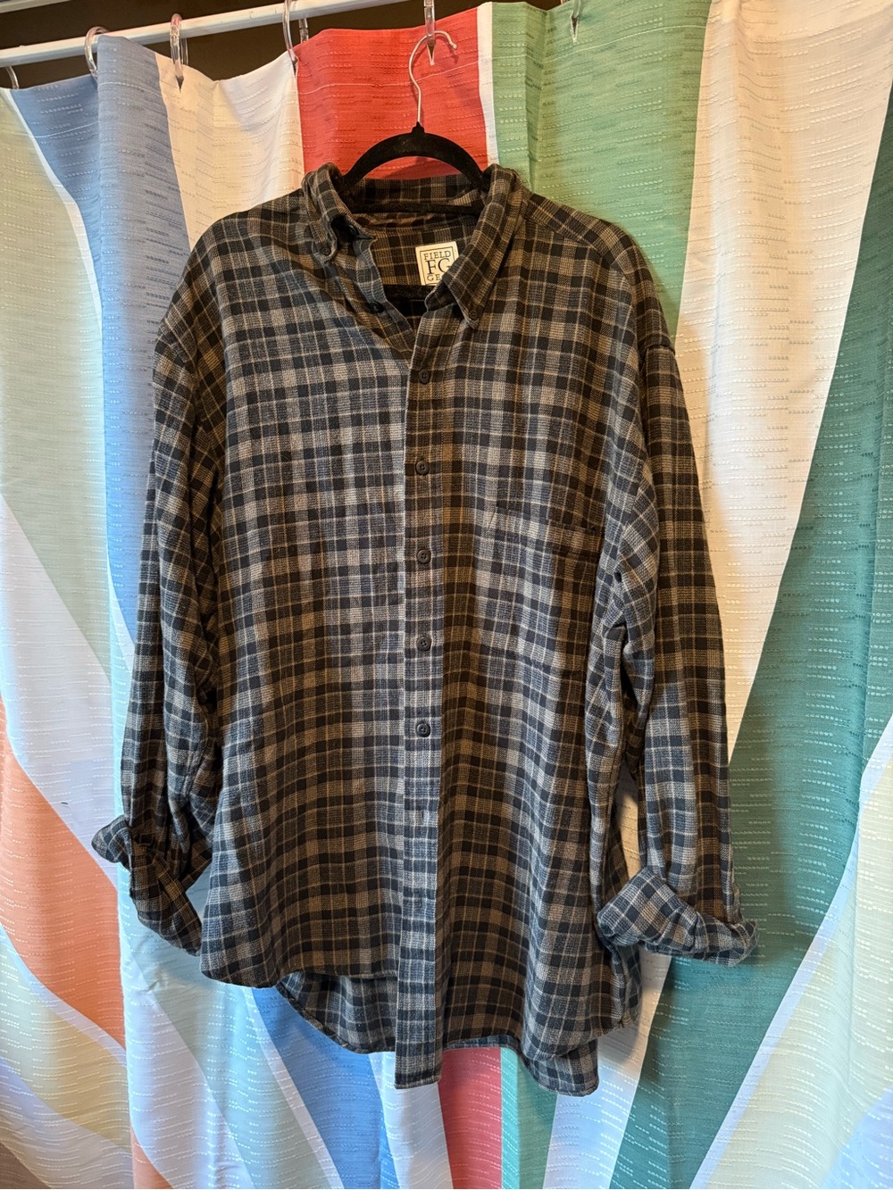 Field Gear Green and Brown Oversized Vintage Flannel
